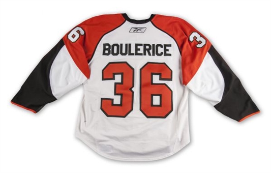 2007/08 Jesse Boulerice Game Worn Philadelphia Flyers Road Jersey (Flyers/MeiGray)